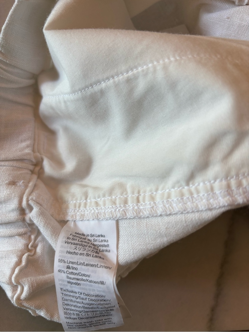 J. Crew linen 3" pom-pom drawstring coastal minimal Euro Summer shorts size XS - Picture 5 of 7
